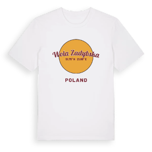 Wola Zadybska cirkel t-shirt – ekologisk bomull t-shirt från Pinshirt