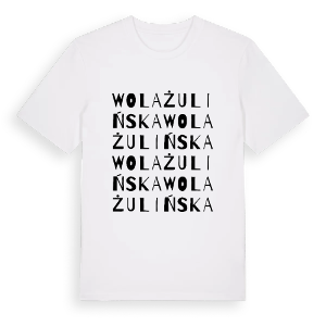 Wola Żulińska ordlek t-shirt – ekologisk bomull t-shirt från Pinshirt