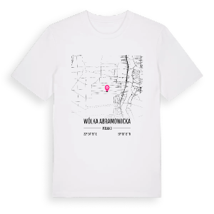 Wólka Abramowicka karta t-shirt – ekologisk bomull t-shirt från Pinshirt