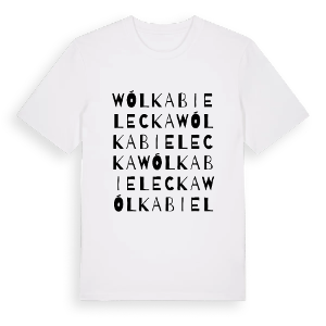 Wólka Bielecka ordlek t-shirt – ekologisk bomull t-shirt från Pinshirt