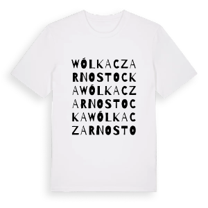 Wólka Czarnostocka ordlek t-shirt – ekologisk bomull t-shirt från Pinshirt