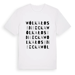 Wólka Łosiniecka ordlek t-shirt – ekologisk bomull t-shirt från Pinshirt