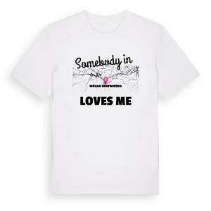 Någon i Wólka Rejowiecka älskar mig t-shirt – ekologisk bomull t-shirt från Pinshirt