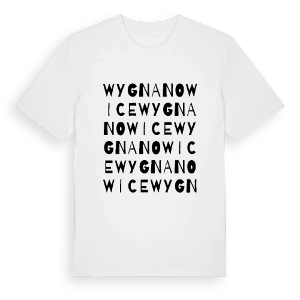 Wygnanowice ordlek t-shirt – ekologisk bomull t-shirt från Pinshirt