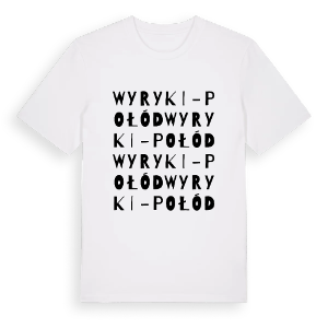 Wyryki-Połód ordlek t-shirt – ekologisk bomull t-shirt från Pinshirt
