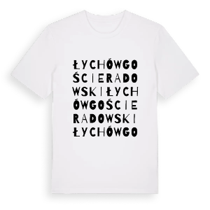 Łychów Gościeradowski ordlek t-shirt – ekologisk bomull t-shirt från Pinshirt