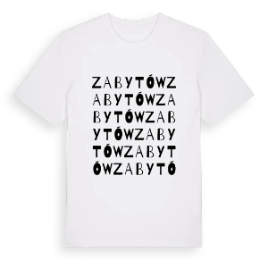 Zabytów ordlek t-shirt – ekologisk bomull t-shirt från Pinshirt