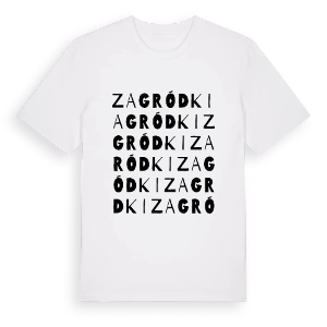 Zagródki ordlek t-shirt – ekologisk bomull t-shirt från Pinshirt