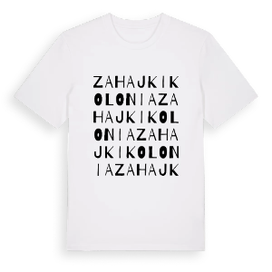Zahajki Kolonia ordlek t-shirt – ekologisk bomull t-shirt från Pinshirt
