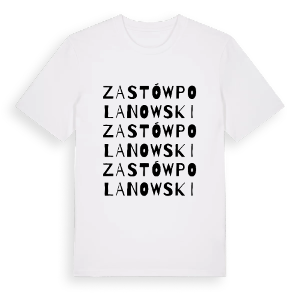 Zastów Polanowski ordlek t-shirt – ekologisk bomull t-shirt från Pinshirt