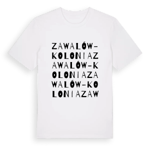 Zawalów-Kolonia ordlek t-shirt – ekologisk bomull t-shirt från Pinshirt