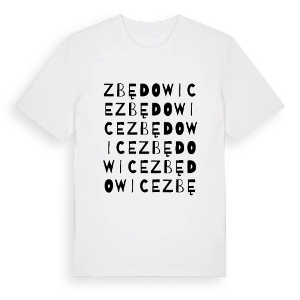 Zbędowice ordlek t-shirt – ekologisk bomull t-shirt från Pinshirt