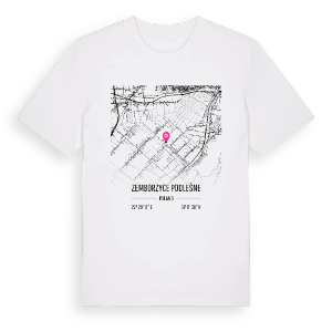 Zemborzyce Podleśne karta t-shirt – ekologisk bomull t-shirt från Pinshirt