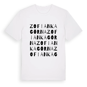 Zofianka Górna ordlek t-shirt – ekologisk bomull t-shirt från Pinshirt