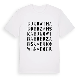 Bukowina Bobrzańska ordlek t-shirt – ekologisk bomull t-shirt från Pinshirt