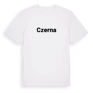 Czerna fetstil t-shirt – ekologisk bomull t-shirt från Pinshirt