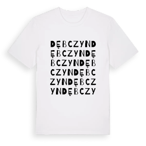 Dębczyn ordlek t-shirt – ekologisk bomull t-shirt från Pinshirt