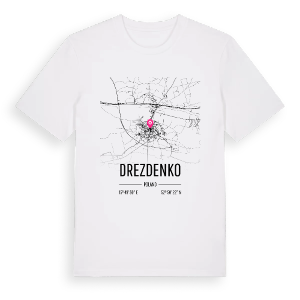Drezdenko karta t-shirt – ekologisk bomull t-shirt från Pinshirt