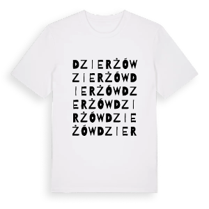 Dzierżów ordlek t-shirt – ekologisk bomull t-shirt från Pinshirt