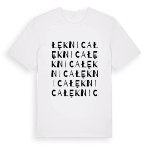 Łęknica ordlek t-shirt – ekologisk bomull t-shirt från Pinshirt