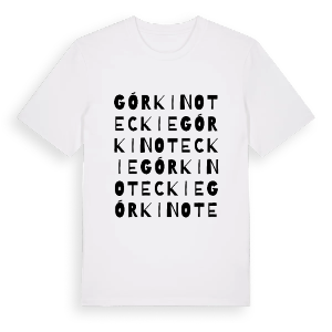 Górki Noteckie ordlek t-shirt – ekologisk bomull t-shirt från Pinshirt