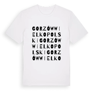Gorzów Wielkopolski ordlek t-shirt – ekologisk bomull t-shirt från Pinshirt