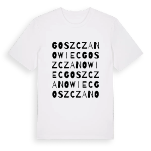 Goszczanowiec ordlek t-shirt – ekologisk bomull t-shirt från Pinshirt