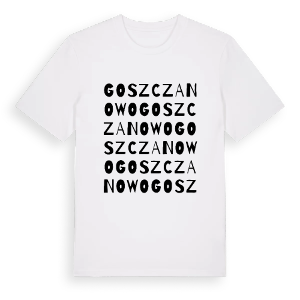 Goszczanowo ordlek t-shirt – ekologisk bomull t-shirt från Pinshirt