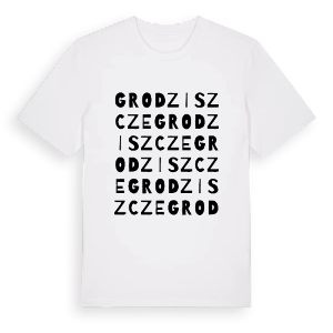 Grodziszcze ordlek t-shirt – ekologisk bomull t-shirt från Pinshirt