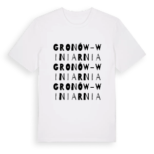 Gronów-Winiarnia ordlek t-shirt – ekologisk bomull t-shirt från Pinshirt