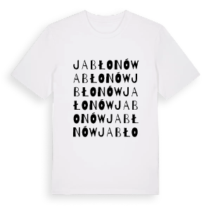 Jabłonów ordlek t-shirt – ekologisk bomull t-shirt från Pinshirt