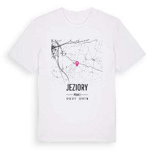 Jeziory karta t-shirt – ekologisk bomull t-shirt från Pinshirt