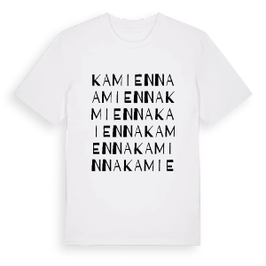 Kamienna ordlek t-shirt – ekologisk bomull t-shirt från Pinshirt
