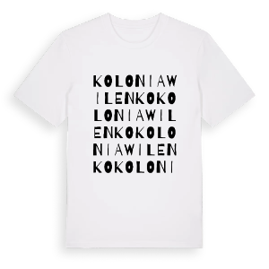 Kolonia Wilenko ordlek t-shirt – ekologisk bomull t-shirt från Pinshirt