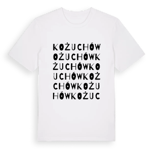 Kożuchów ordlek t-shirt – ekologisk bomull t-shirt från Pinshirt