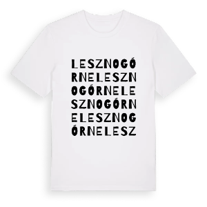 Leszno Górne ordlek t-shirt – ekologisk bomull t-shirt från Pinshirt