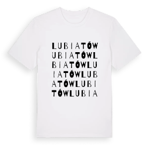 Lubiatów ordlek t-shirt – ekologisk bomull t-shirt från Pinshirt
