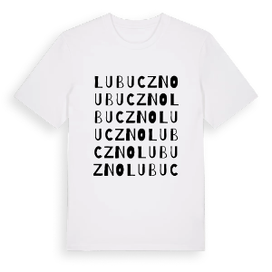 Lubuczno ordlek t-shirt – ekologisk bomull t-shirt från Pinshirt