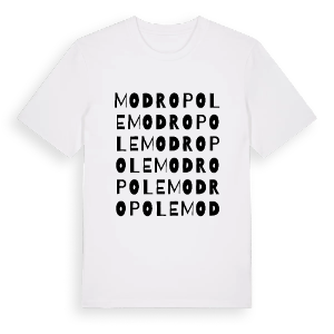 Modropole ordlek t-shirt – ekologisk bomull t-shirt från Pinshirt