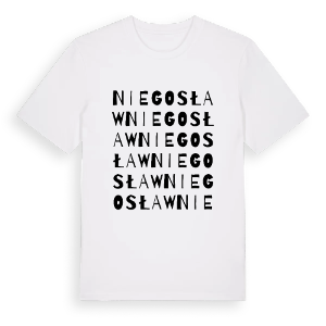 Niegosław ordlek t-shirt – ekologisk bomull t-shirt från Pinshirt