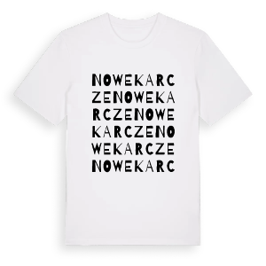 Nowe Karcze ordlek t-shirt – ekologisk bomull t-shirt från Pinshirt
