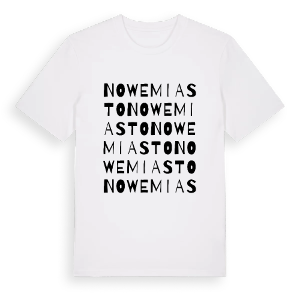 Nowe Miasto ordlek t-shirt – ekologisk bomull t-shirt från Pinshirt