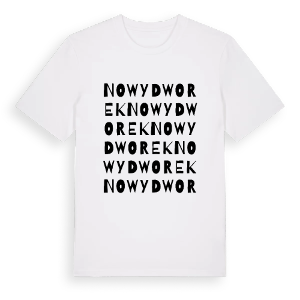 Nowy Dworek ordlek t-shirt – ekologisk bomull t-shirt från Pinshirt