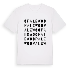 Opalewo ordlek t-shirt – ekologisk bomull t-shirt från Pinshirt