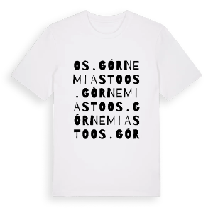 Os. Górne Miasto ordlek t-shirt – ekologisk bomull t-shirt från Pinshirt