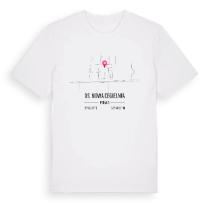 Os. Nowa Cegielnia karta t-shirt – ekologisk bomull t-shirt från Pinshirt