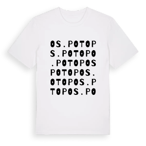 Os. Potop ordlek t-shirt – ekologisk bomull t-shirt från Pinshirt
