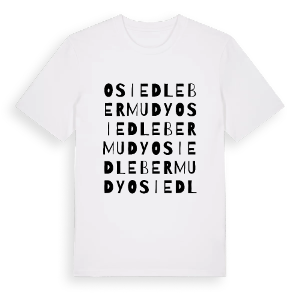 Osiedle Bermudy ordlek t-shirt – ekologisk bomull t-shirt från Pinshirt