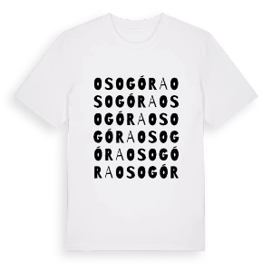 Osogóra ordlek t-shirt – ekologisk bomull t-shirt från Pinshirt