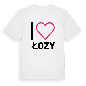 Jag älskar Łozy t-shirt stort tryck – ekologisk bomull t-shirt från Pinshirt